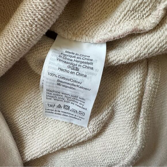 Madewell Pink and Beige Checkered Sweatshirt 100% Cotton - Women Size S - Picture 6 of 6